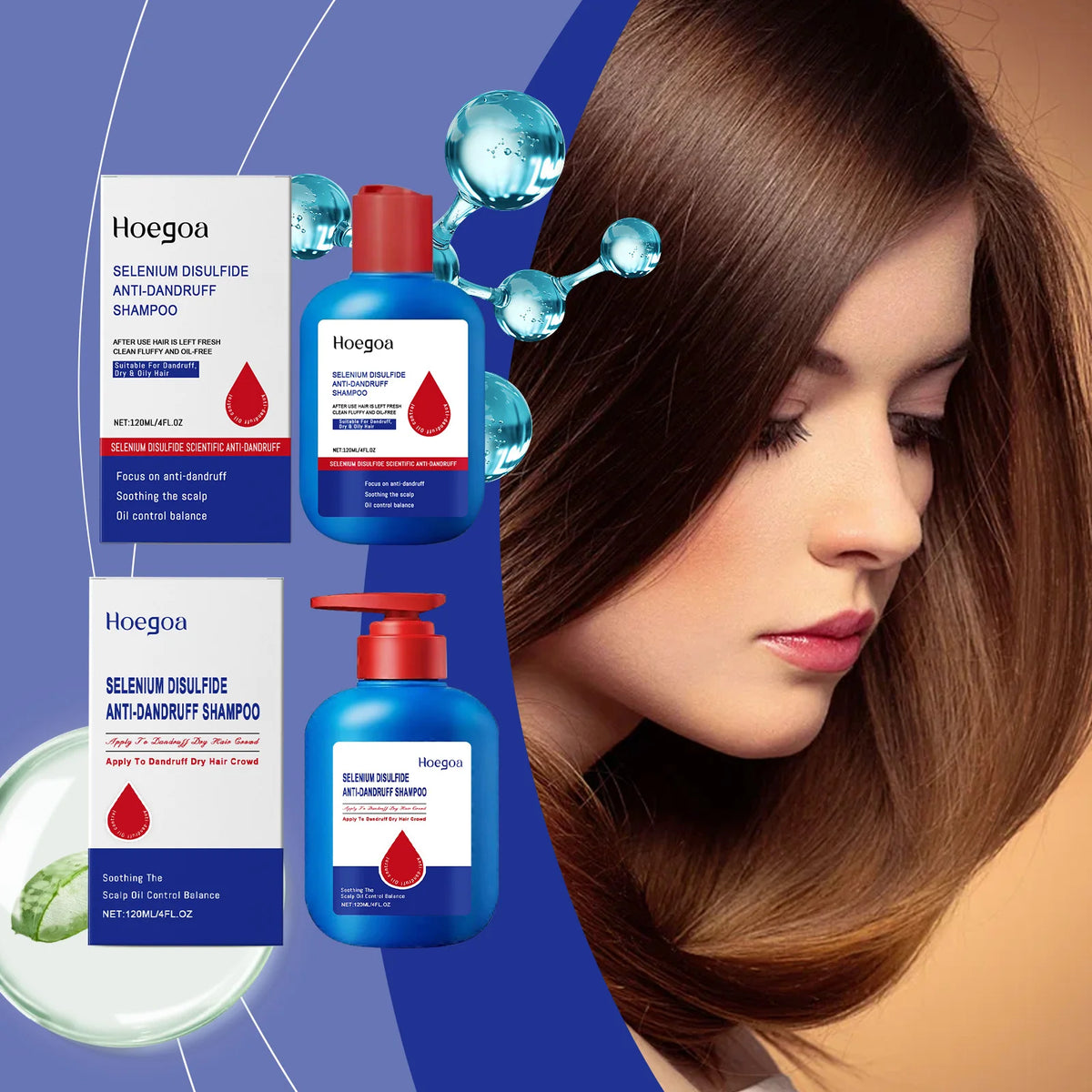 Selenium Disulfide Anti-Dandruff & Deep Cleansing Scalp Treatment Shampoo