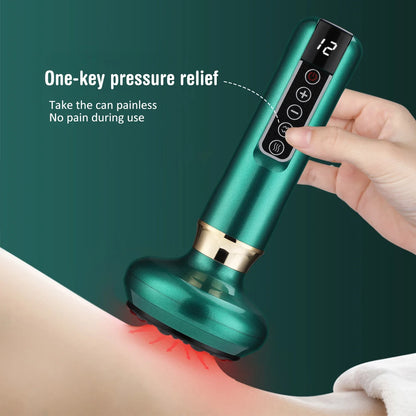 Electric Cupping & Gua Sha Massager - Adjustable Heat & Suction Therapy Device