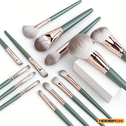 14-Piece Soft Fluffy Makeup Brush Set - Professional Cosmetic Tools
