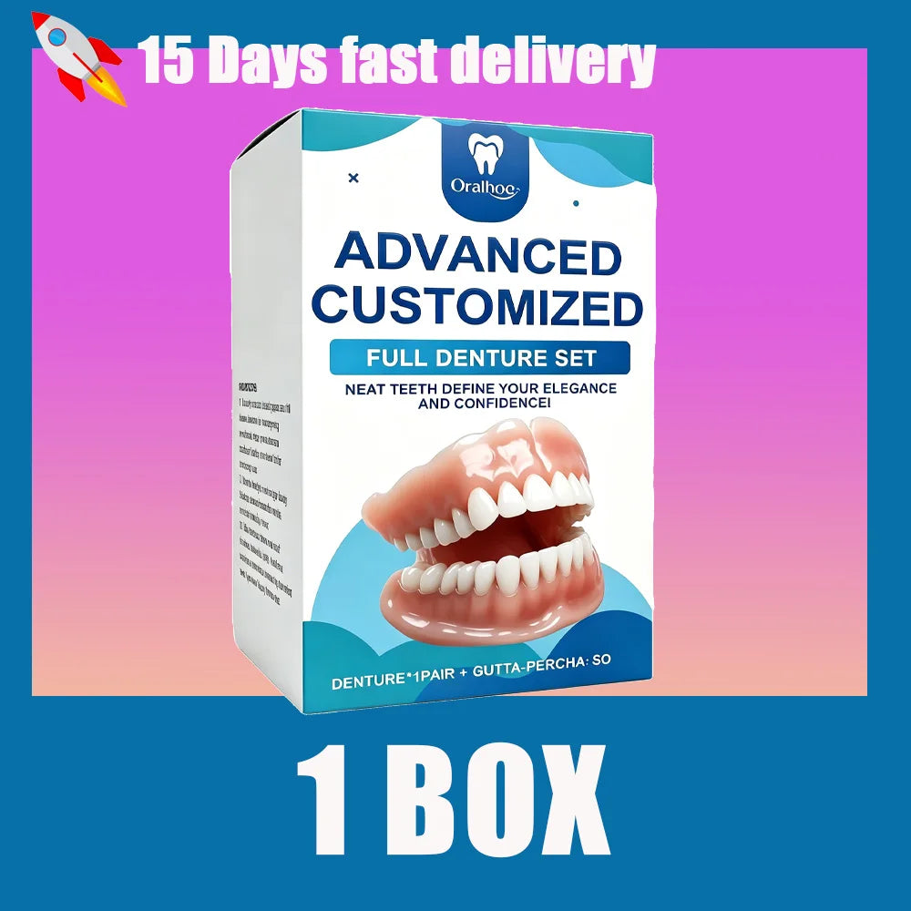 Natural Texture Realistic Full Denture Set for a Comfortable and Confident Smile - 13