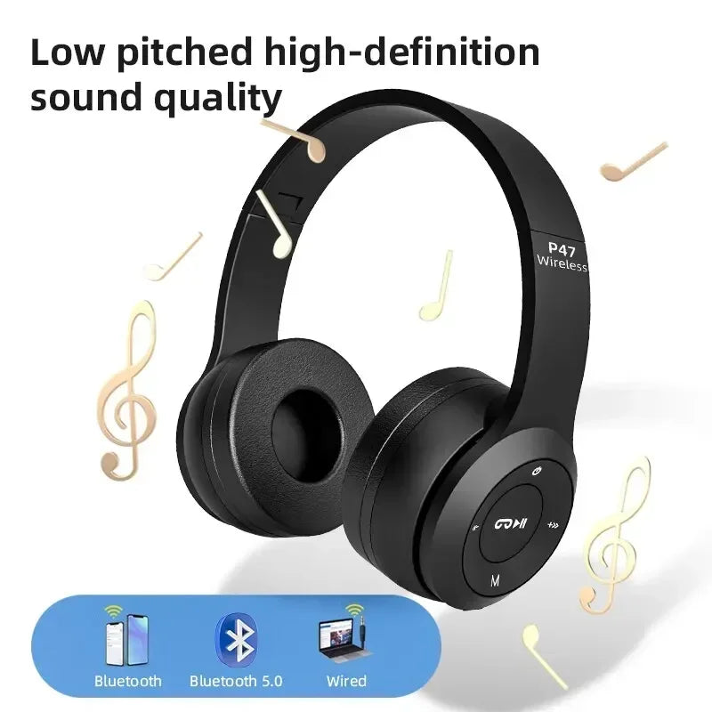 P47 Wireless Bluetooth 5.0 Foldable Stereo Gaming Headset - 5