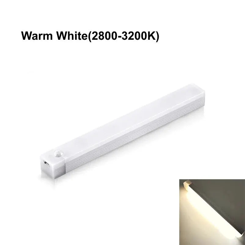 Rechargeable Motion Sensor LED Under Cabinet Light - Dimmable Wireless Closet Night Light - 16