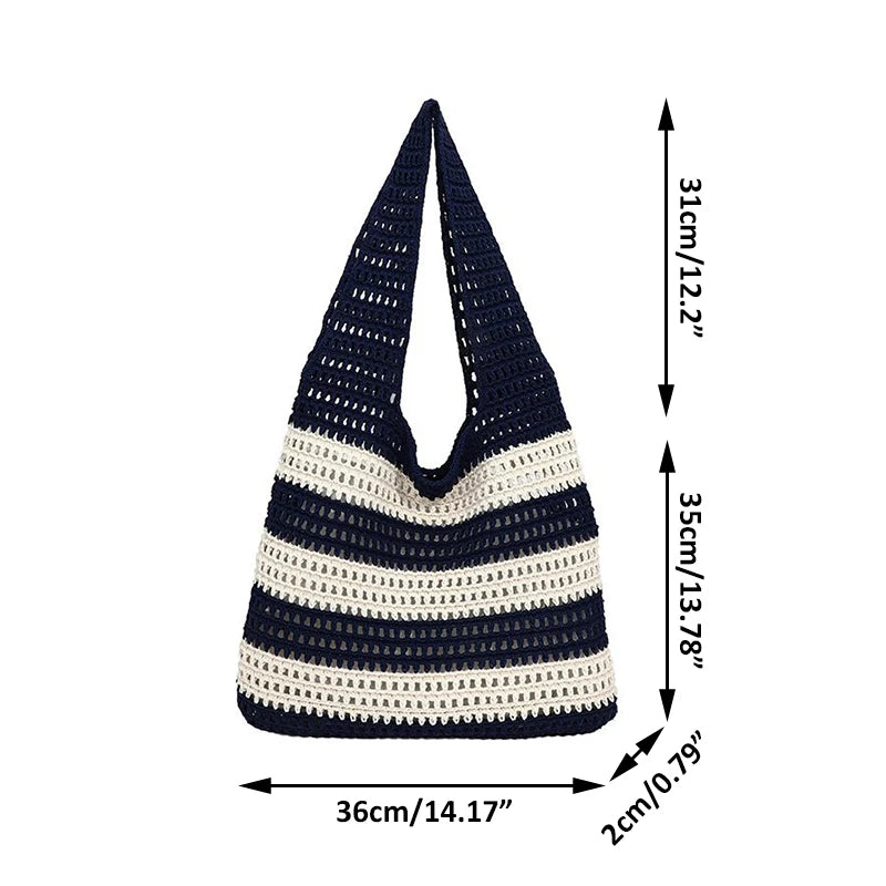 Luxury Aesthetic Knitted Tote