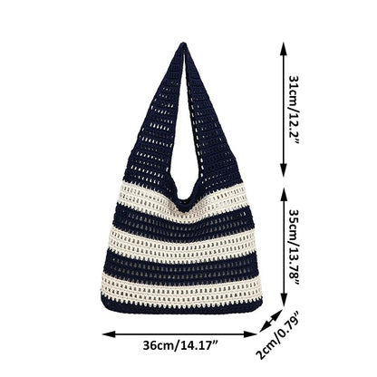 Luxury Aesthetic Knitted Tote