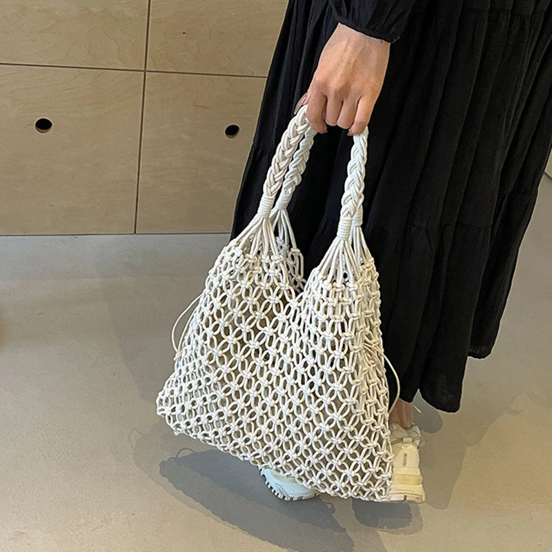 Luxury Boho Knitted Beach Tote