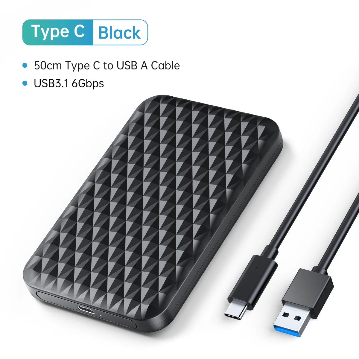 2.5" SATA to USB 3.0 External Hard Drive Enclosure Case for SSD/HDD