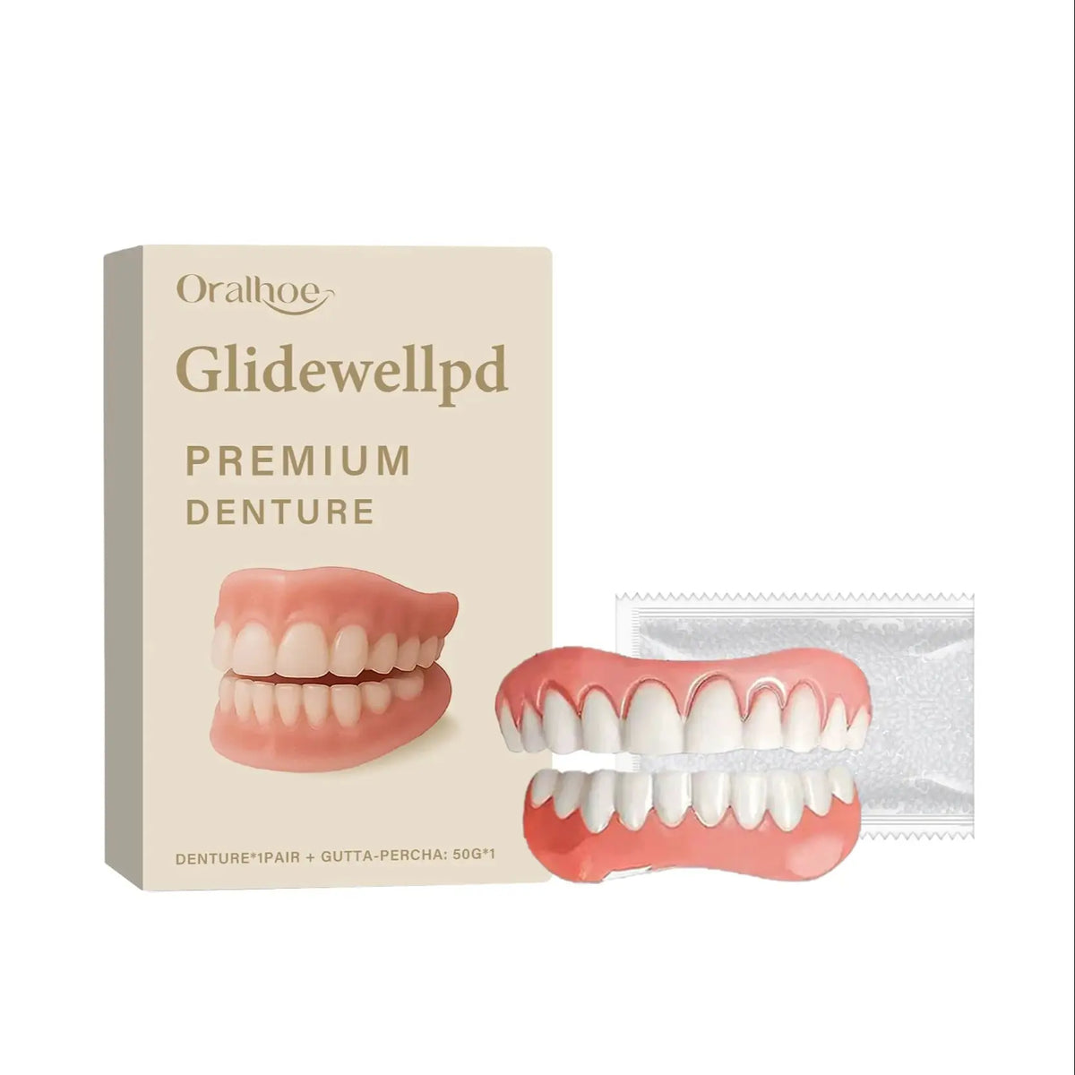 Comfortable Temporary Silicone Denture Set for Instant Smile Restoration