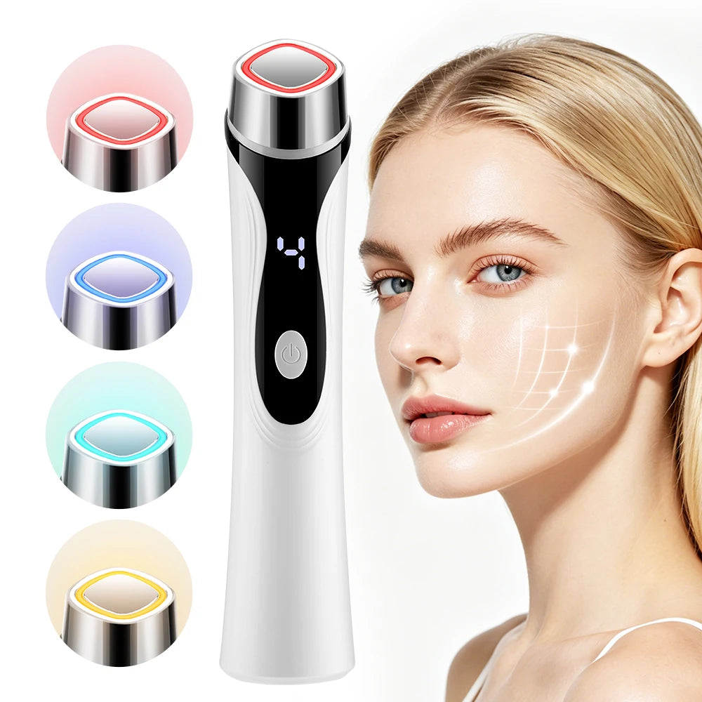 4-in-1 LED Facial Massager - Deep Pore Cleansing & Skin Tightening Beauty Device