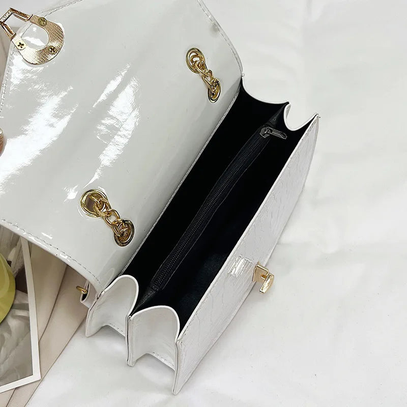 Luxury Croco Chain Shoulder Bag