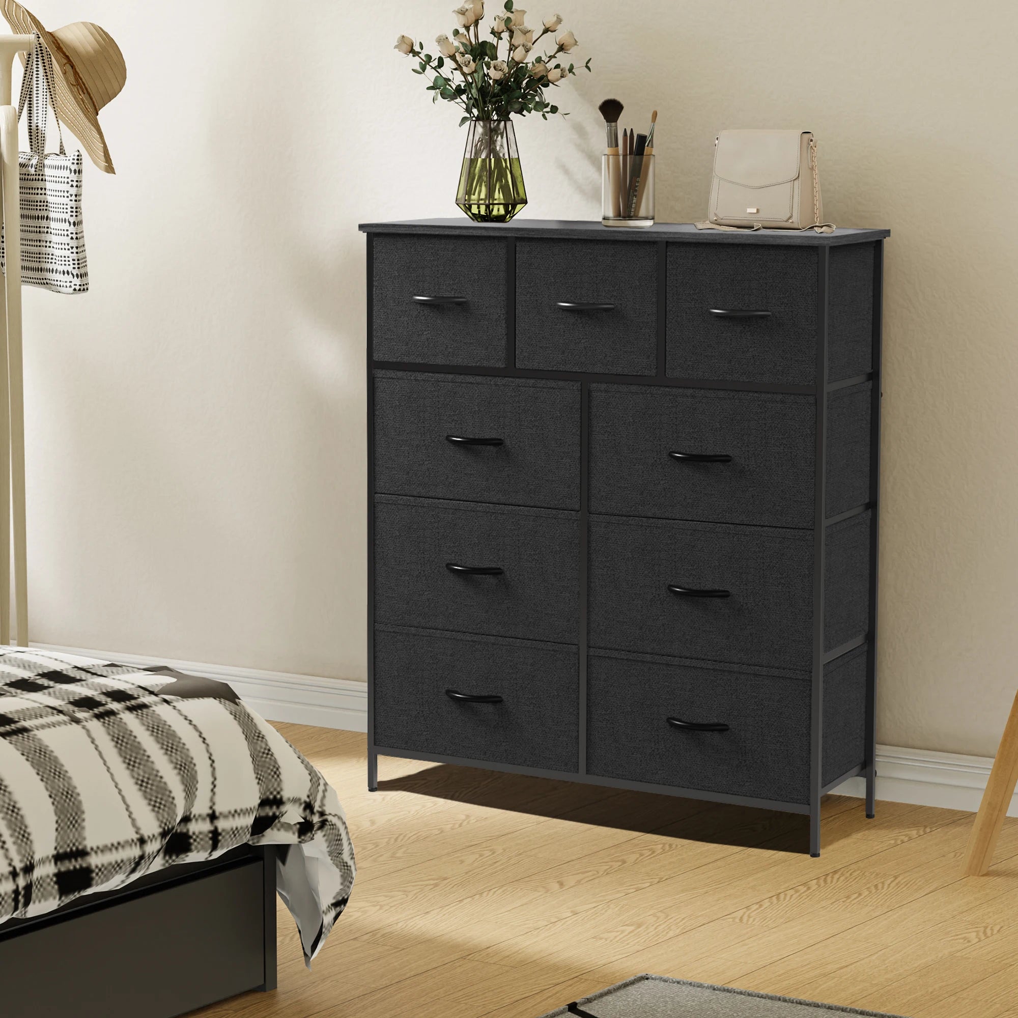 9-Drawer Fabric Dresser Storage Organizer for Bedroom & Nursery - 18
