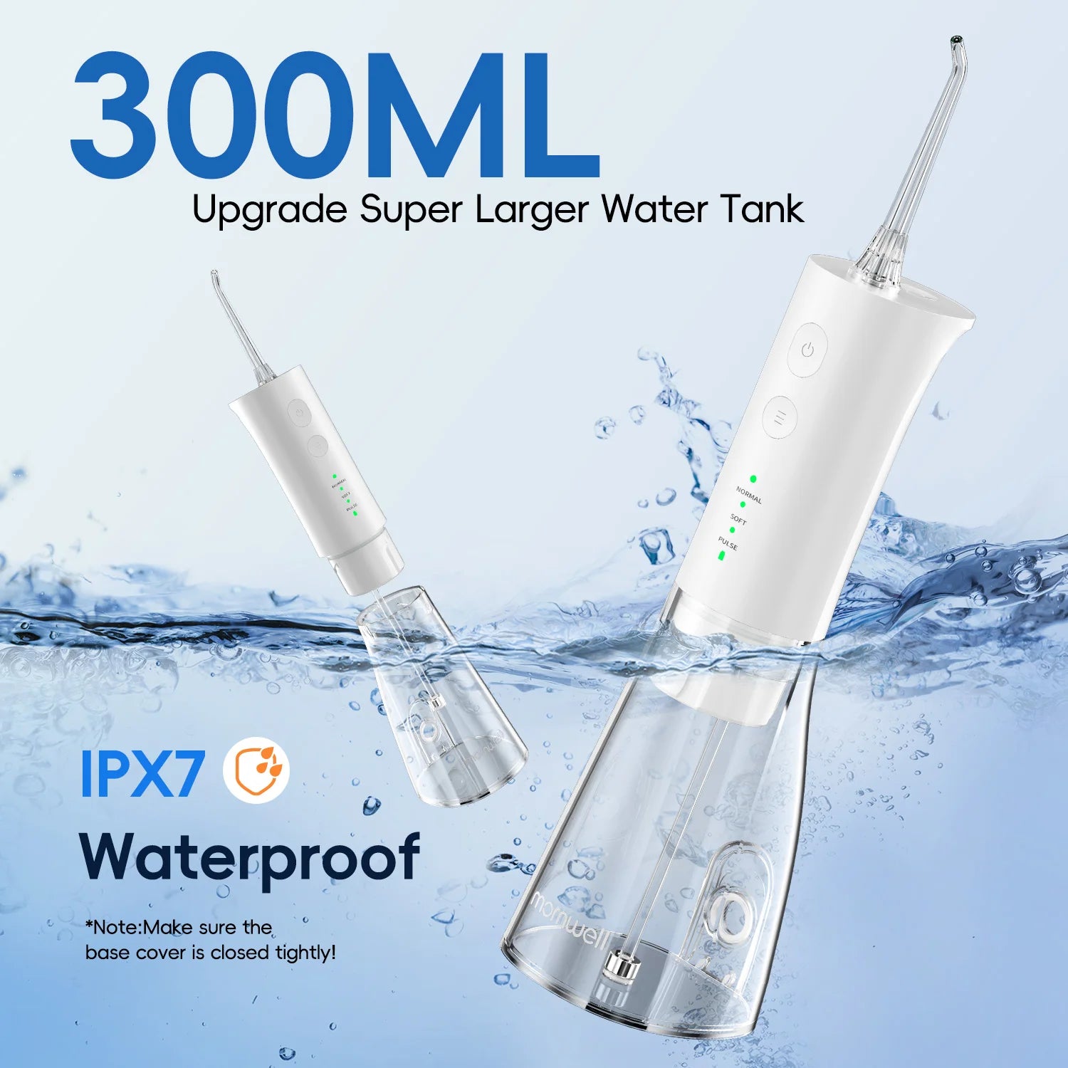 Portable Cordless Water Flosser - Rechargeable Oral Irrigator for Teeth Cleaning - 6
