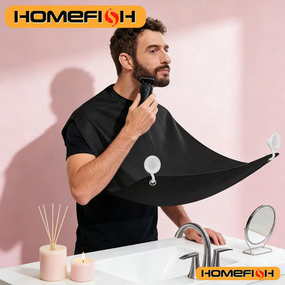 Beard Shaving Bib Apron - Clean Hair Catcher Grooming Cape