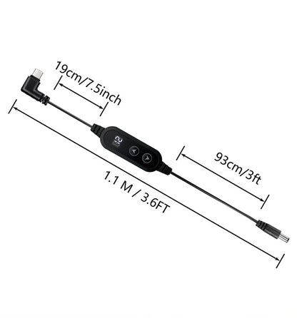 USB-C to DC Fast Charging Power Boost Cable - 5V/9V/12V/15V/20V Adapter