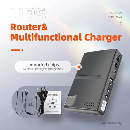 Mini UPS DC Power Supply for Routers, WiFi & Security Cameras (18W)