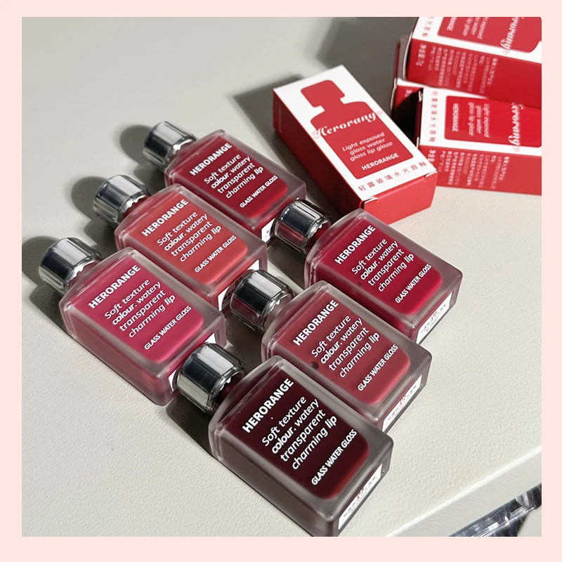 Glass-Like Lip Lacquer - Mirror Shine Hydrating Long-Lasting Lipstick