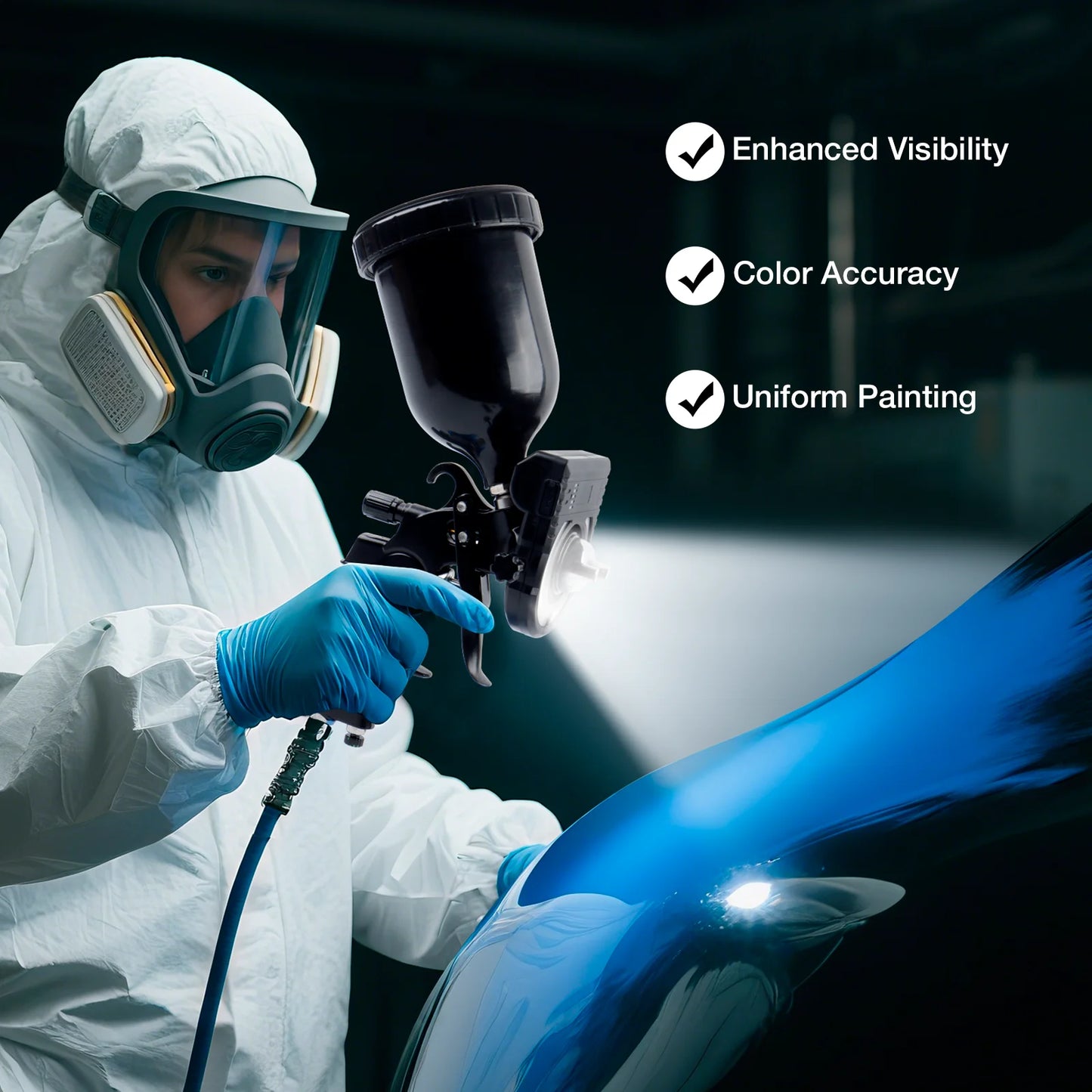Universal Spray Gun Light - Adjustable LED Paint Fill Light for Car & Furniture Painting