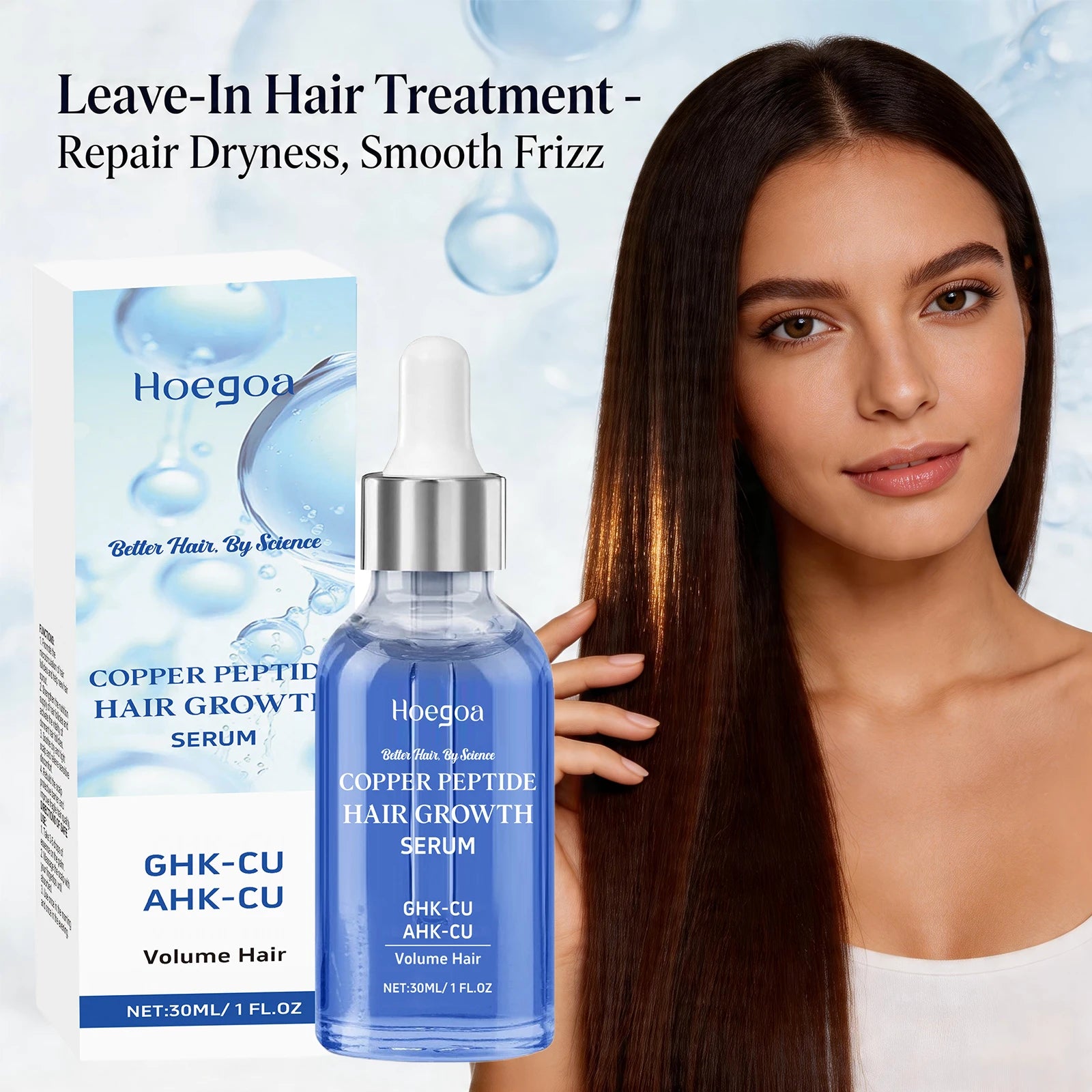 Copper Peptide Hair Growth Serum - Revitalizing Scalp & Anti-Frizz Repair Treatment - 5