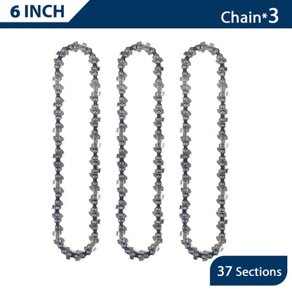 4 & 6 Inch Replacement Chainsaw Chain and Guide Bar for Mini Cordless Pruning Saws