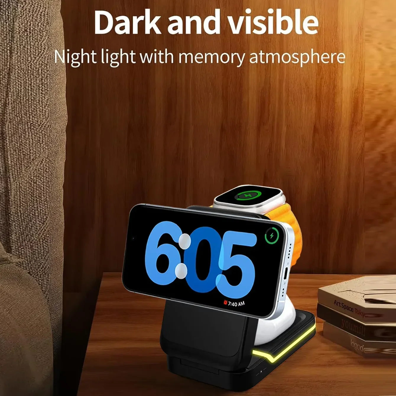 3-in-1 Foldable Magnetic Wireless Charger for iPhone, Apple Watch & AirPods