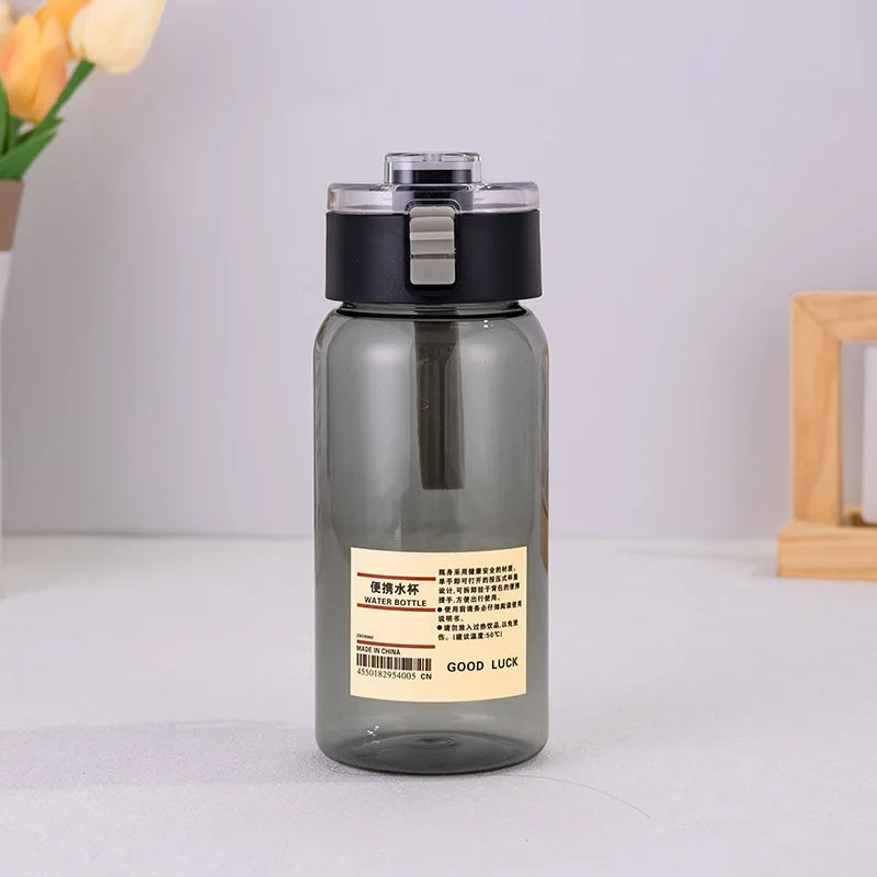 Kawaii Transparent Portable Sports Water Bottle - BPA-Free Reusable Cup
