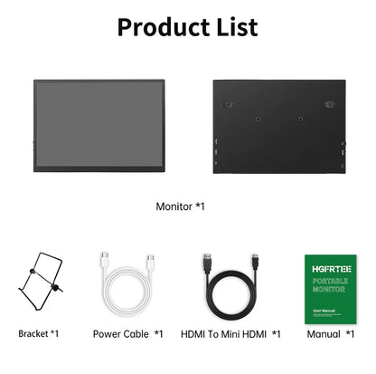 10.5" Portable IPS Monitor - 1920x1280 100% sRGB Gaming Display for Laptop