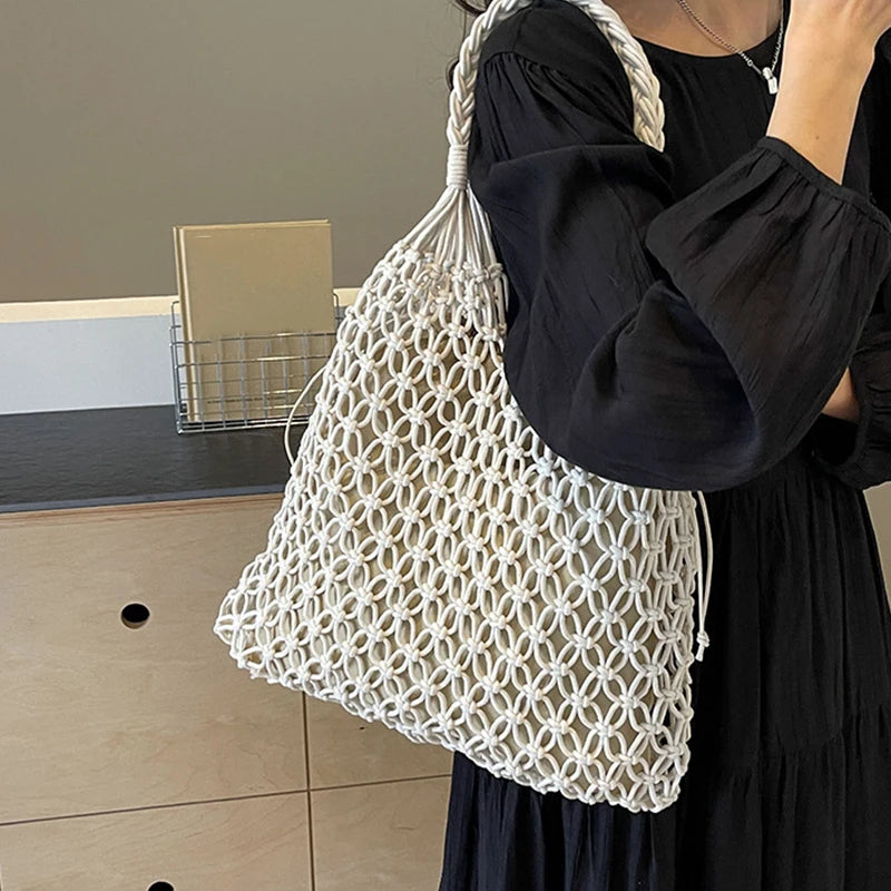 Luxury Boho Knitted Beach Tote