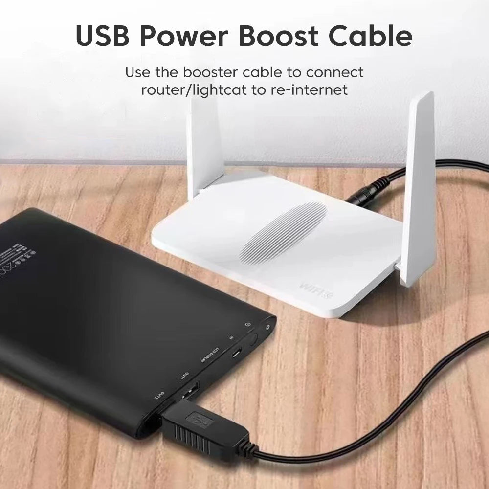 USB to 12V DC Power Boost Cable for WiFi Routers, Modems & Fans - 3