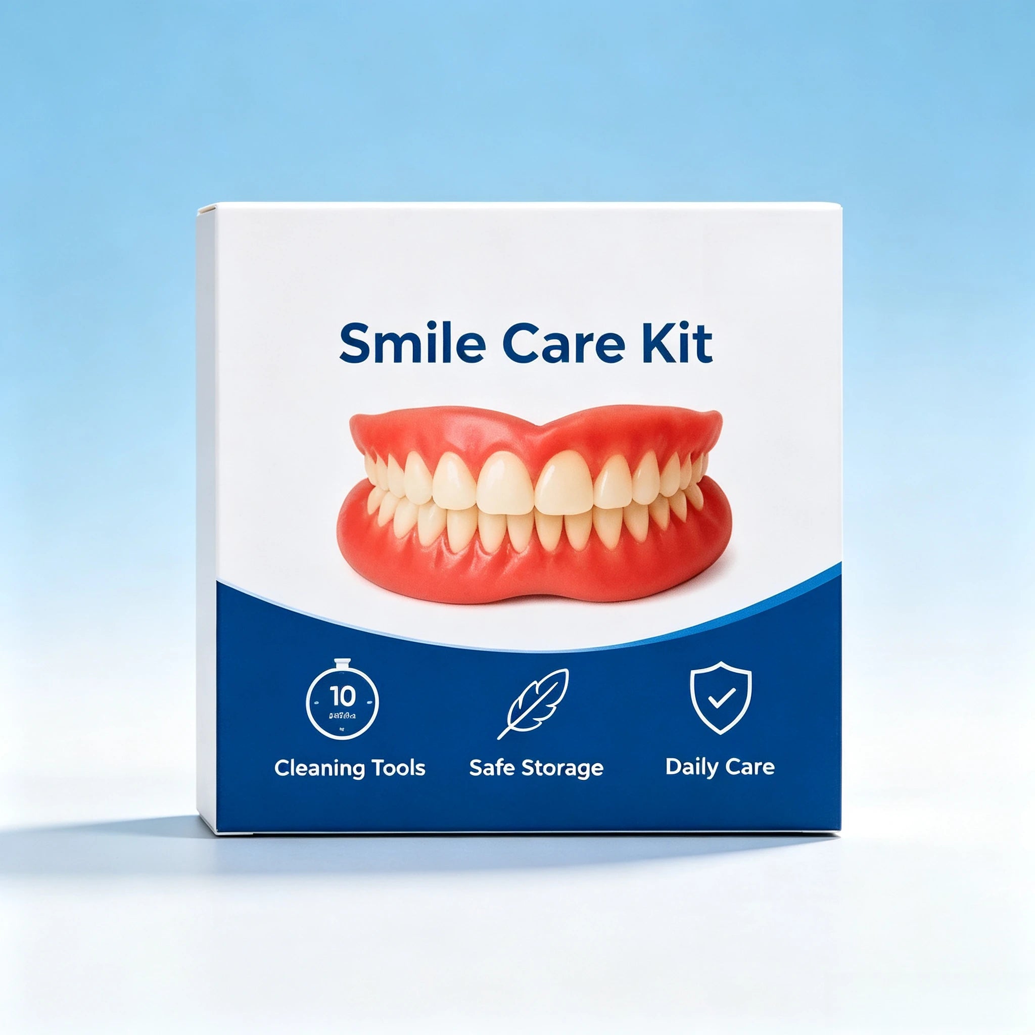 Comfort Fit Cosmetic Smile Veneers - Upper & Lower Realistic Dental Teeth Set - 9