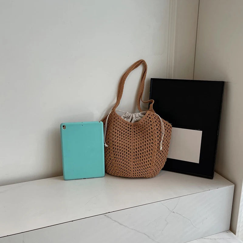 Luxury Woven Straw Beach Tote