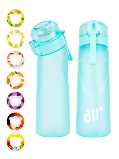 800ml Fruit Scented Water Bottle with Flavor Pod & Straw - Leak Proof