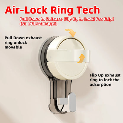 Heavy Duty Vacuum Suction Hooks | Traceless No-Drill Wall Hooks