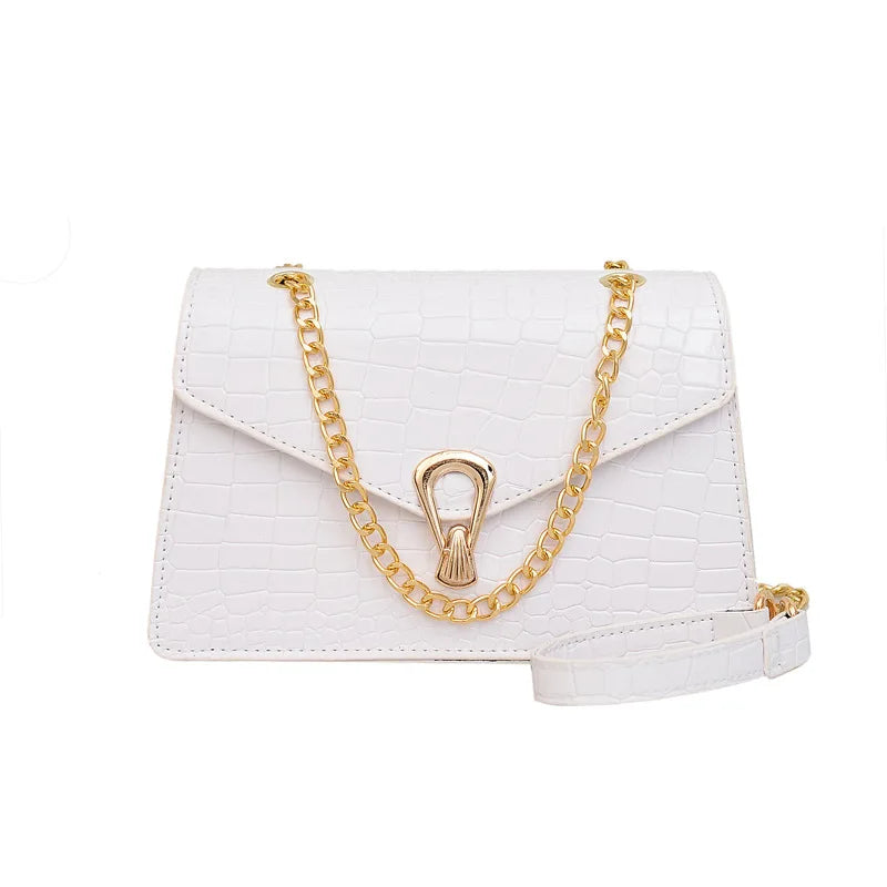 Luxury Croco Chain Shoulder Bag