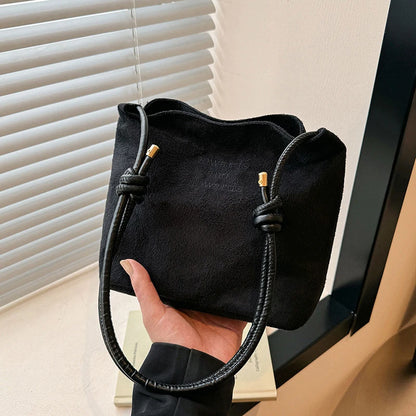 Luxury Retro Suede Shoulder Bag