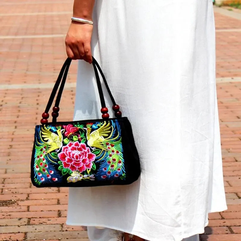 Luxury Ethnic Embroidery Tote