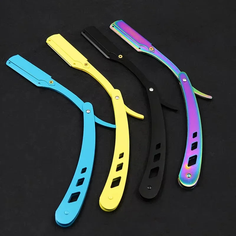 Professional Stainless Steel Folding Straight Razor for Men and Women - 10
