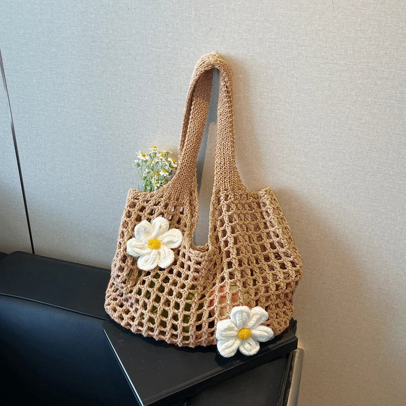 Luxury Chic Knitted Tote Bag