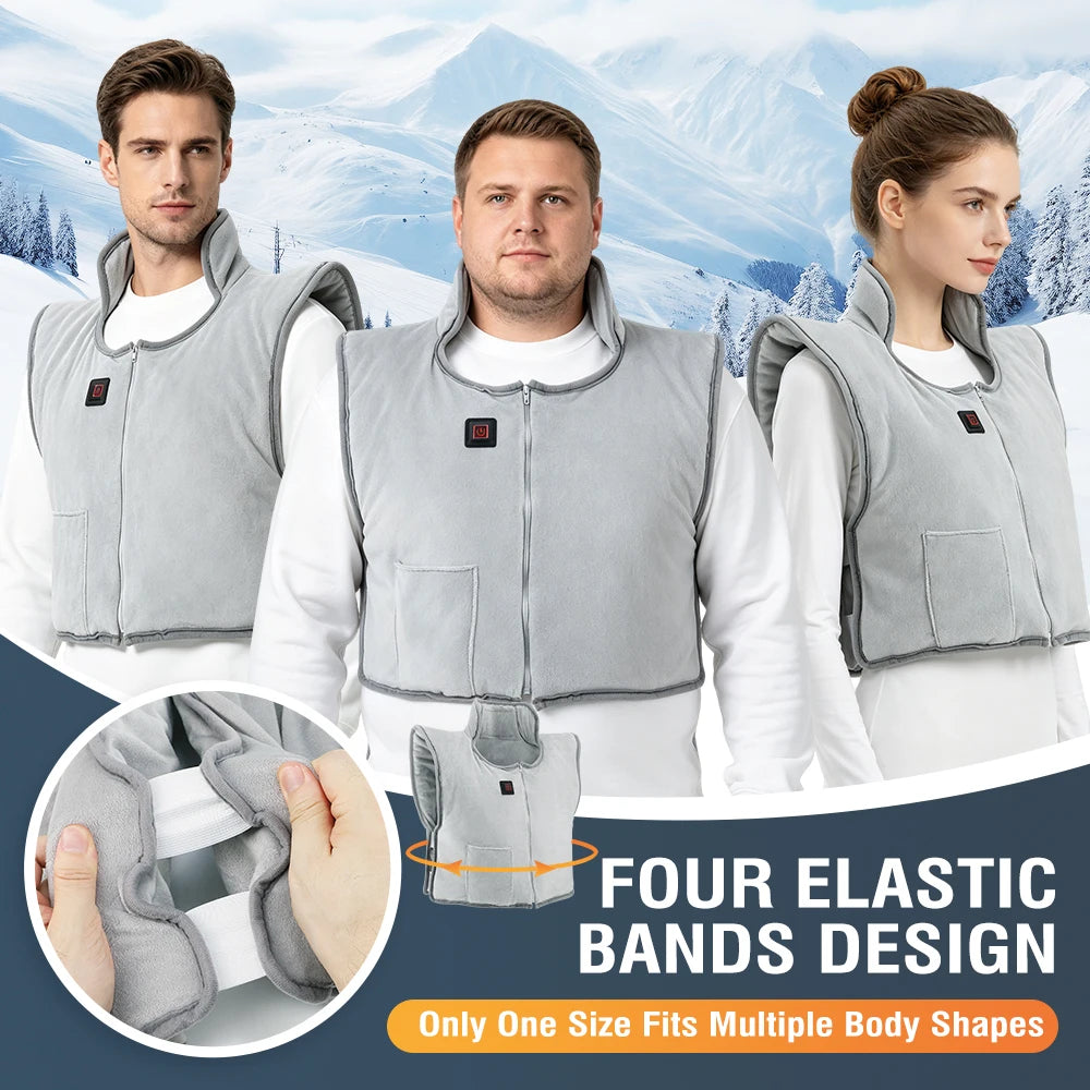 Electric Heated Warming Vest with 5 Heating Zones & 3 Temperature Levels - 6