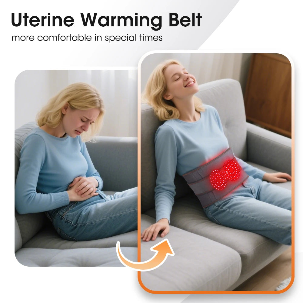 Heated Waist Massager Belt with Vibration Therapy for Back Pain Relief