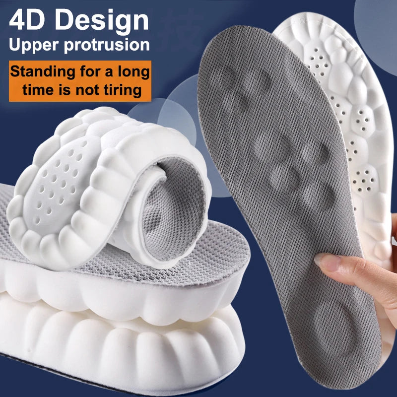 Latex Sport Insoles: Breathable Arch Support & Shock Absorption Shoe Pads - 10