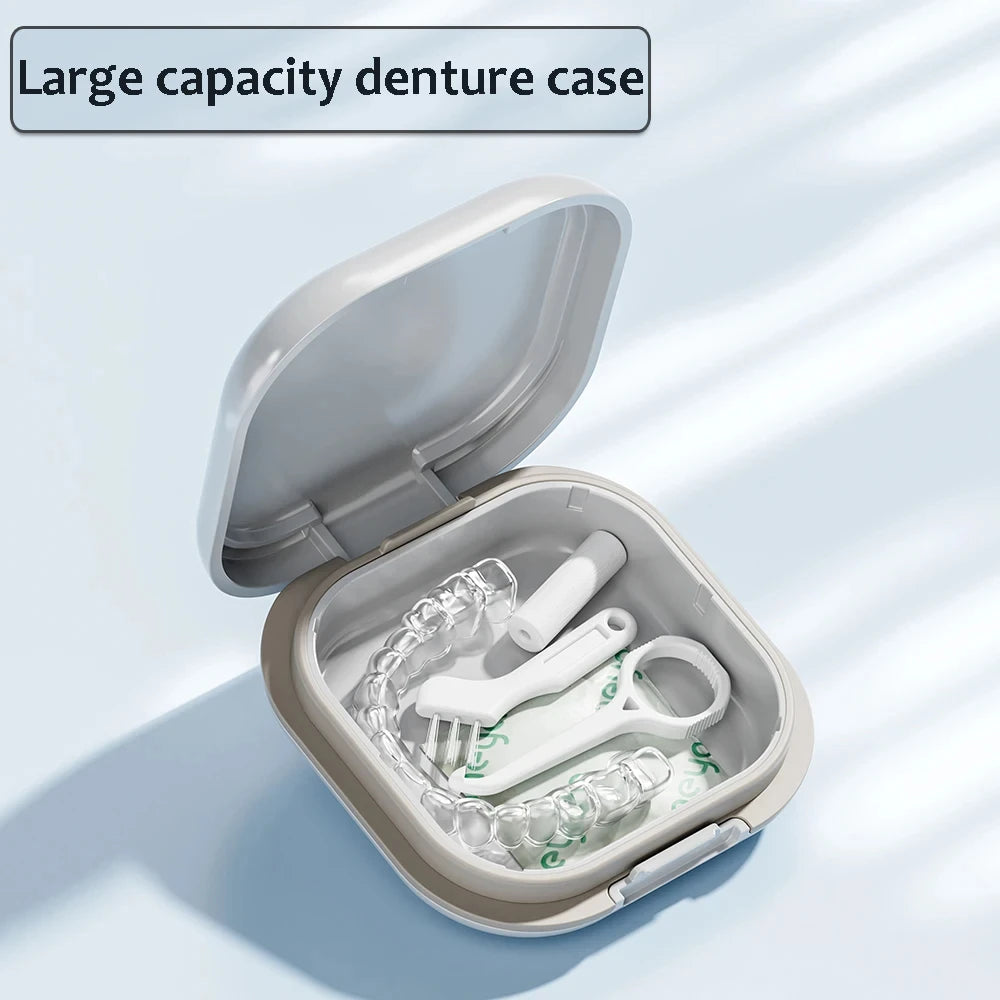 Portable Orthodontic Retainer Case with Secure Seal for Dentures and Mouth Guards - 3