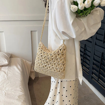 Luxury Woven Straw Crossbody