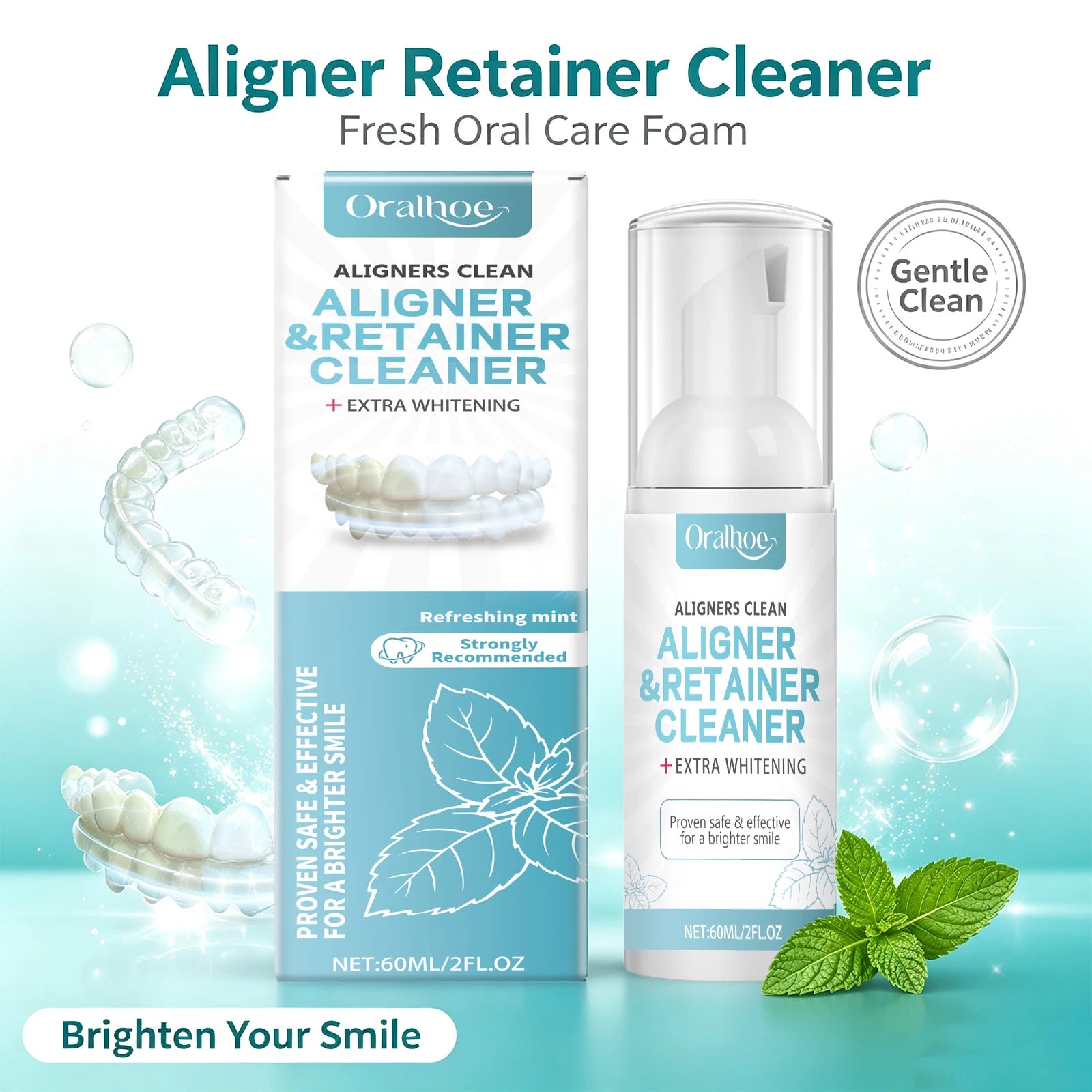 Aligner and Retainer Cleaning Foam Mousse with Whitening Effect - 2