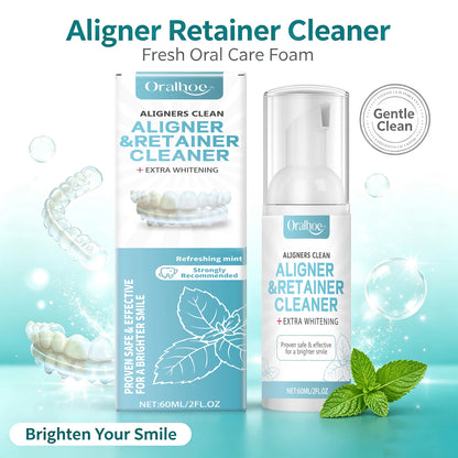 Aligner and Retainer Cleaning Foam Mousse with Whitening Effect
