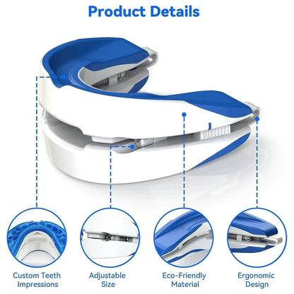 Adjustable Anti-Snoring Mouth Guard Sleep Mouthpiece for Bruxism & Snoring Relief
