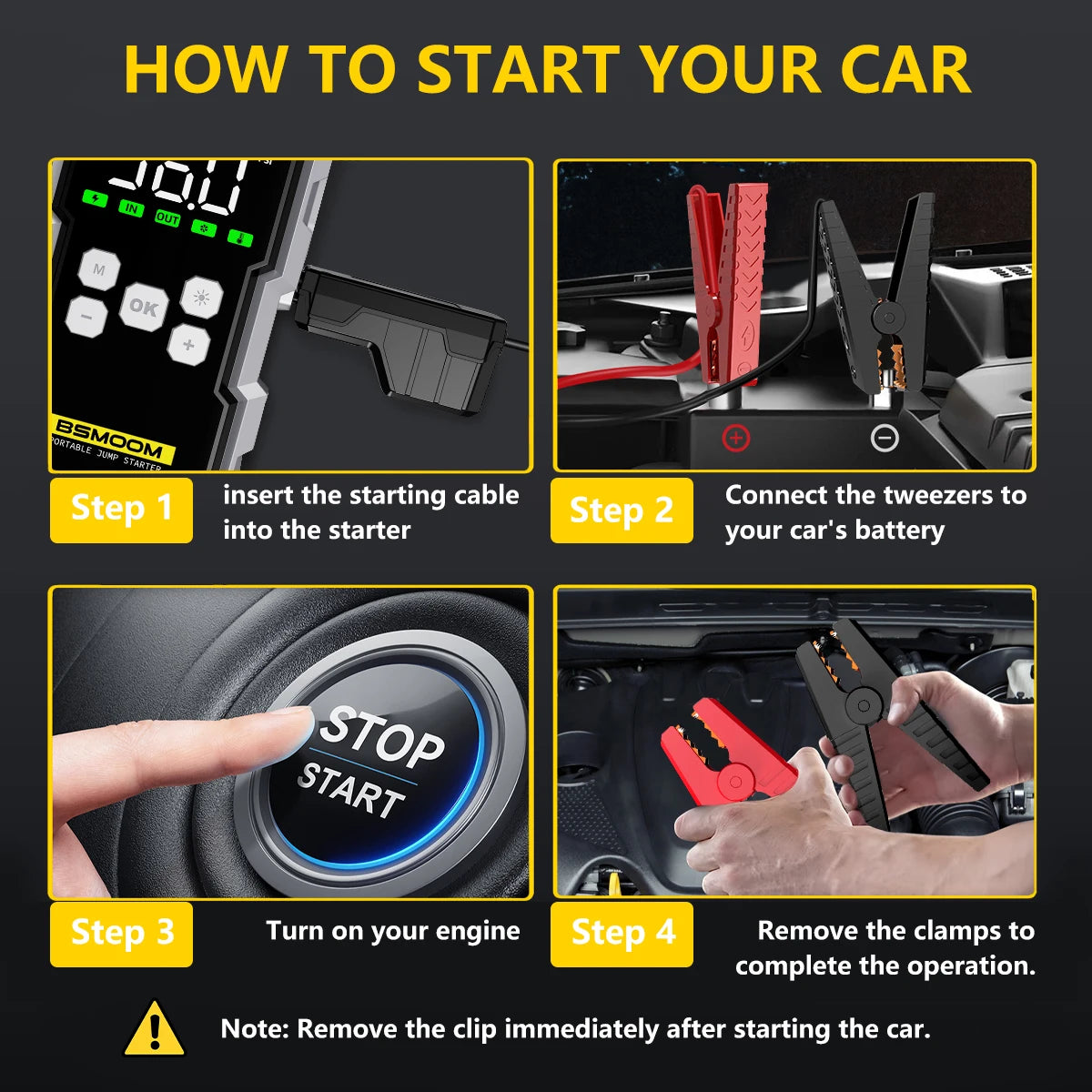 7000A Portable Car Jump Starter with 150PSI Air Compressor & Power Bank - 5