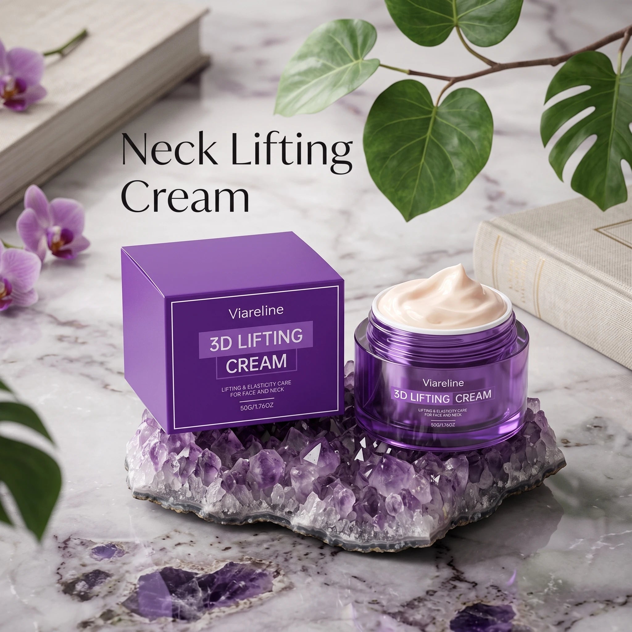 3D Face and Neck Lifting Firming Cream - Anti-Aging Moisturizer for Skin Elasticity - 4