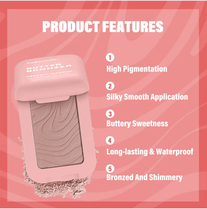 Waterproof Matte Butter Bronzer & Face Contour Powder