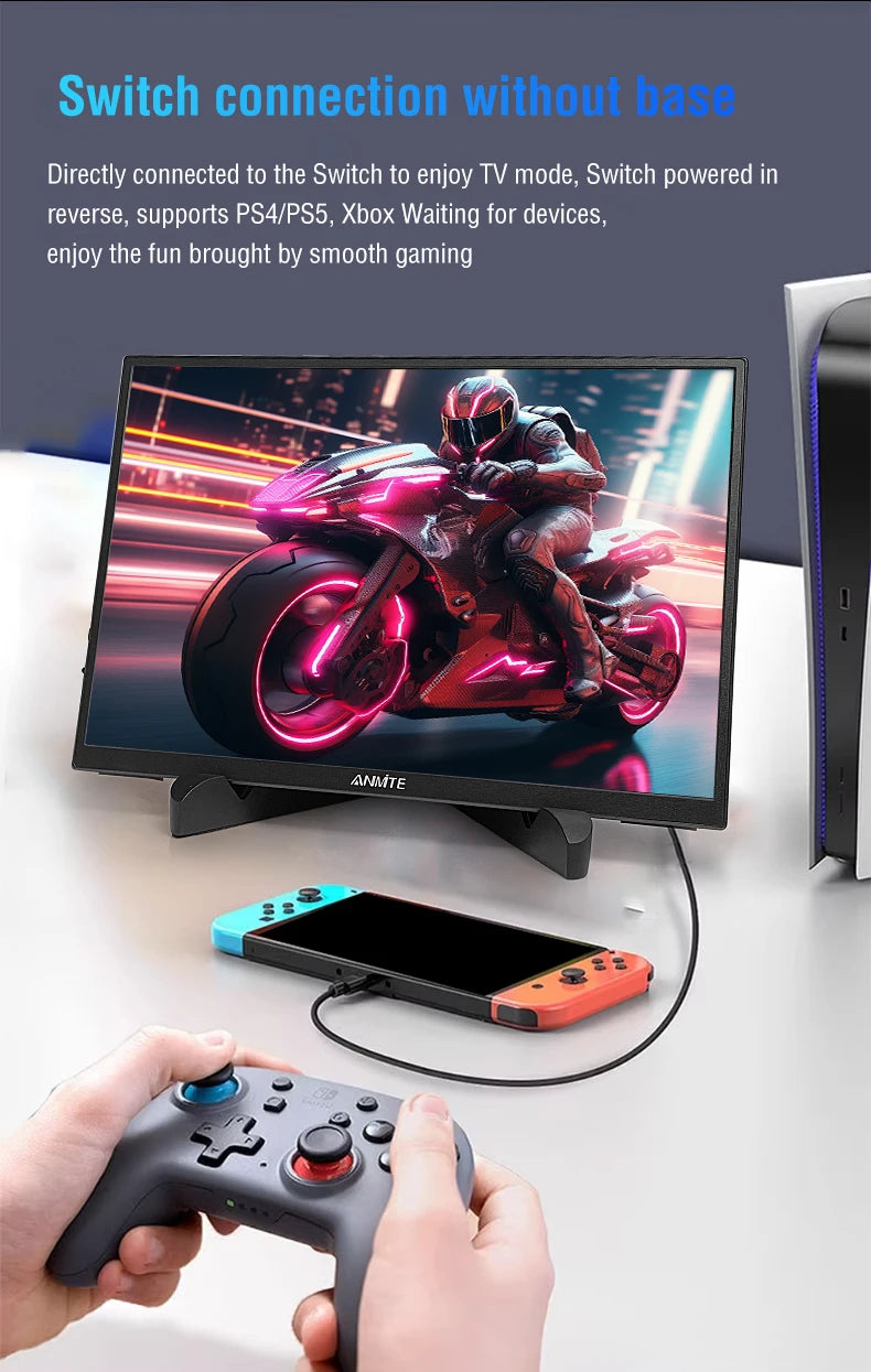 10.5" Portable Monitor 1920x1280 IPS HDR Gaming Display for Laptop & Console