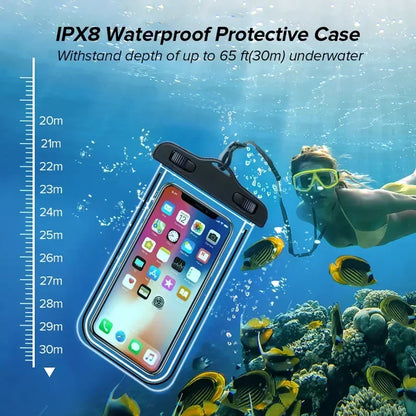 Waterproof Universal Phone Pouch - Underwater Dry Bag for Smartphones