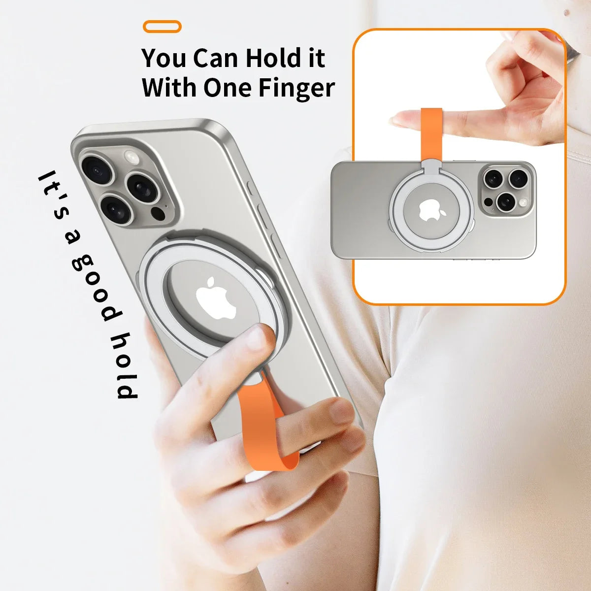 Magnetic Phone Ring Holder Stand for MagSafe iPhone 16 15 14 13 Series - 1